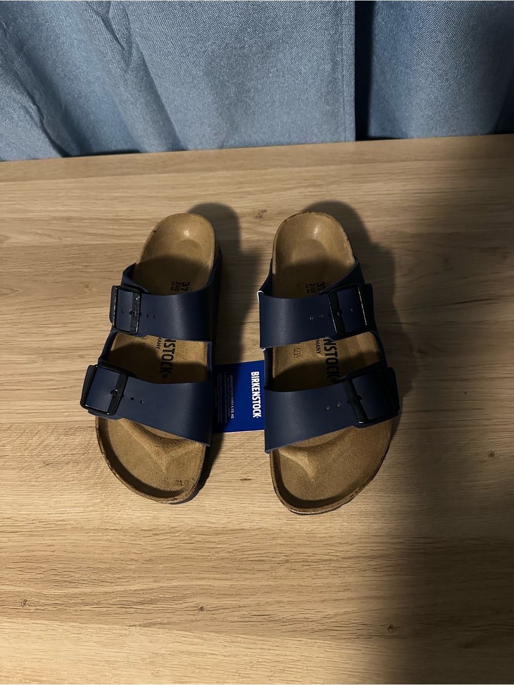Birkenstock Arizona BS Blue Narrow Fit Sandals Women’s US 6 EU 37 With Box